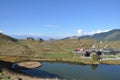 Beautiful view of Ancient Parashar rishi temple and Prashar lake located at an altitude of 2,730 meters 8,960ÃÂ ft